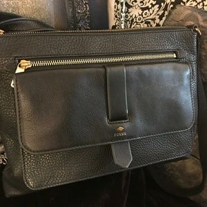 Fossil Kinley pebbled leather meduim crossbody